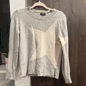 Jcrew Cashmere Gray Sweater with Star small